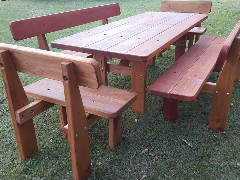 Australian-made five-piece commercial hardwood picnic setting