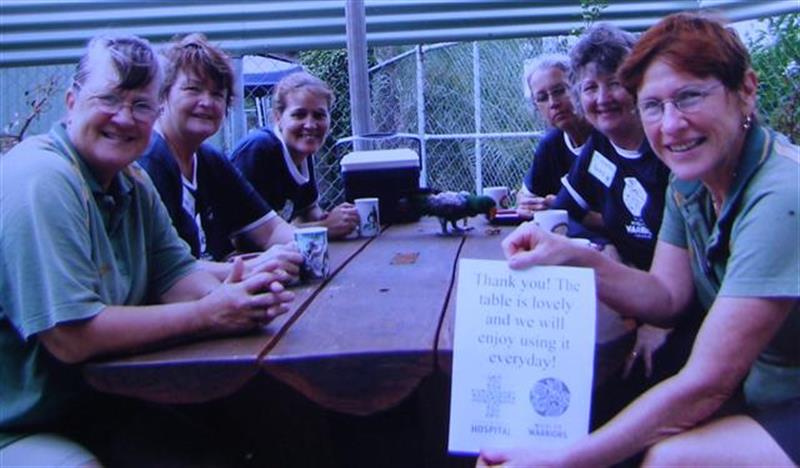 Billabong hardwood picnic table at Australia Zoo Beerwah QLD 
